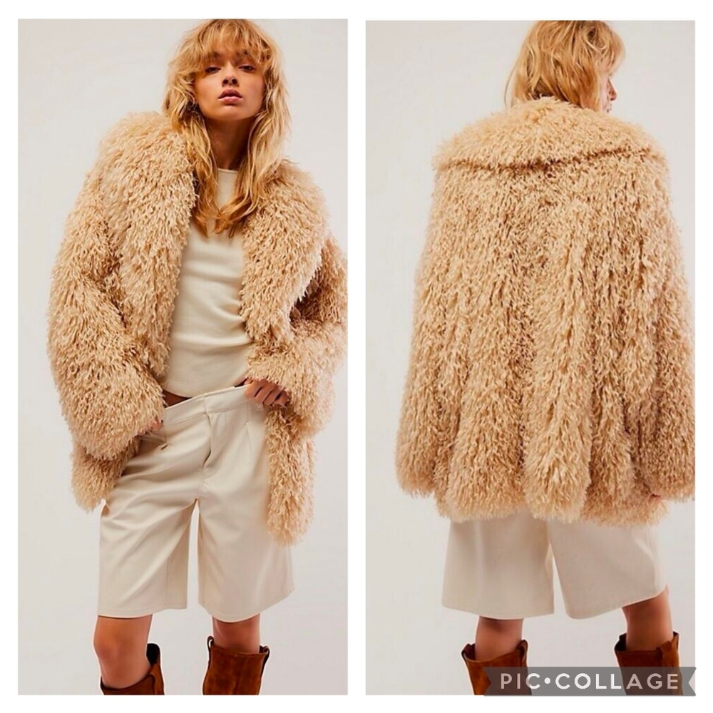 Free People stargazer fur jacket NWT